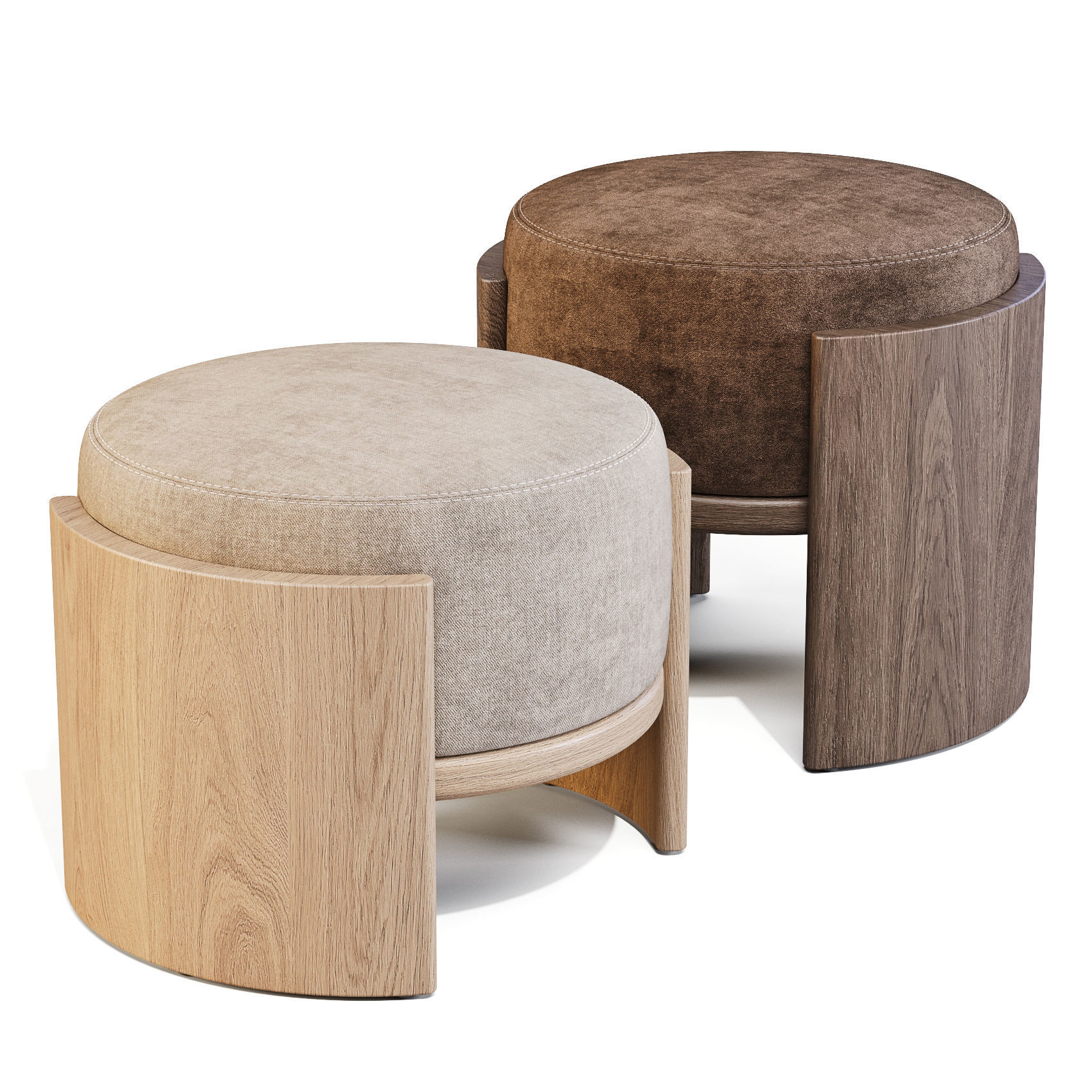 Parla Hug - Pouf and Stool 3D model_6