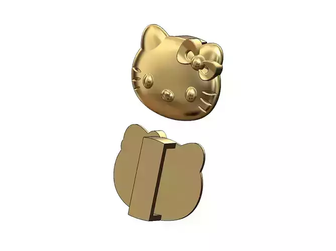 Hello kitty bracelet slider spacer charm 3D print model