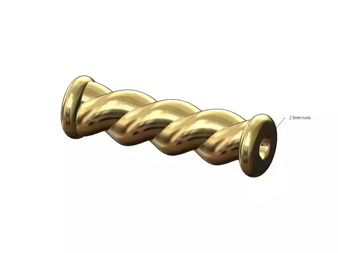 Simple braided rope bead charm and bracelet spacer