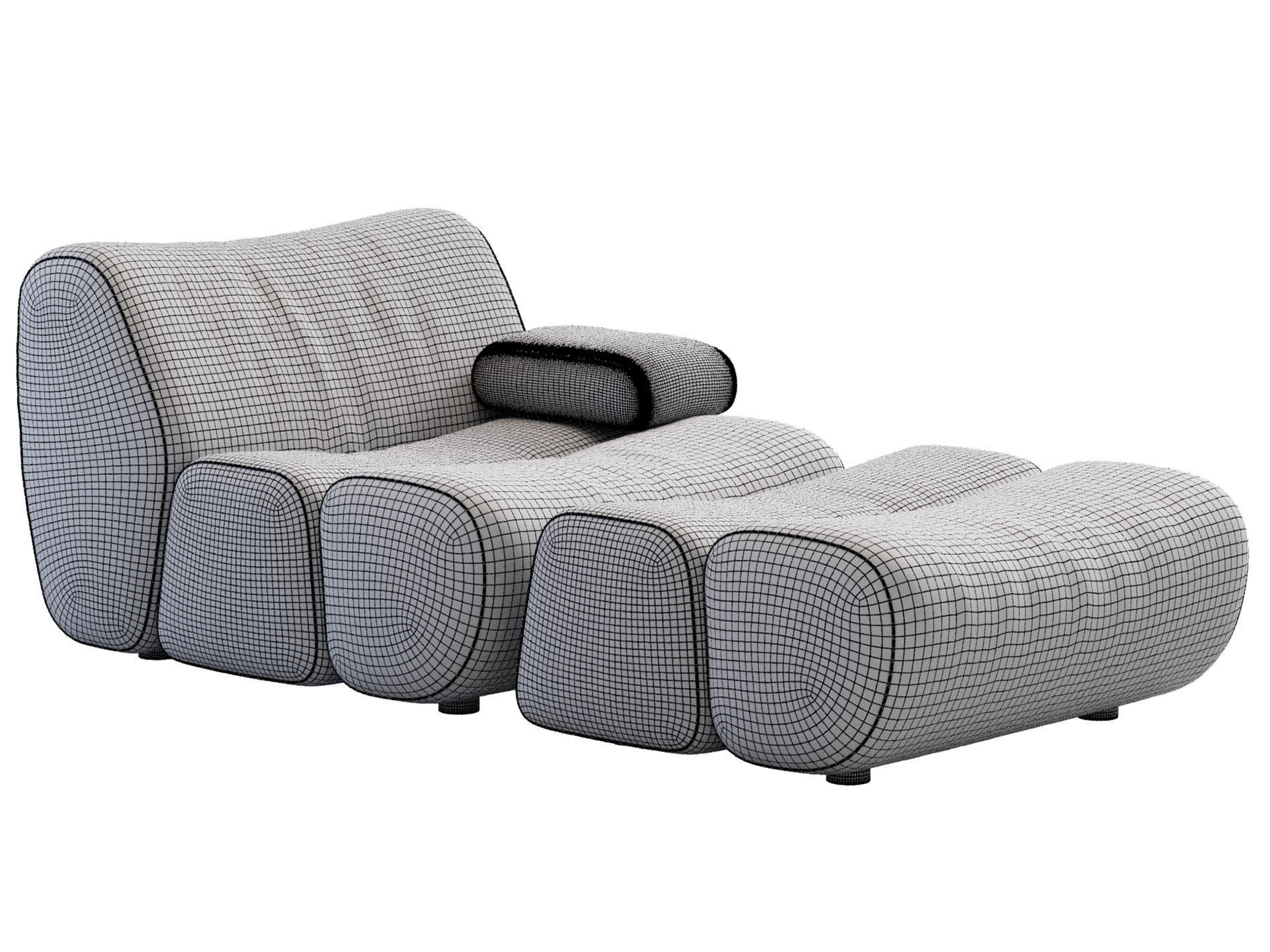 Ernest Armchair By Poliform 3D model_4