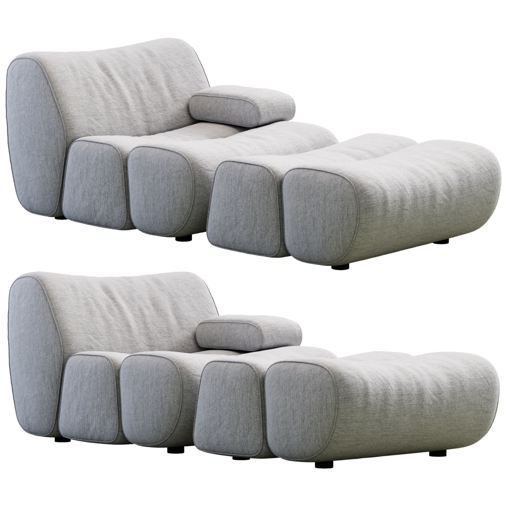 Ernest Armchair By Poliform 3D model_12