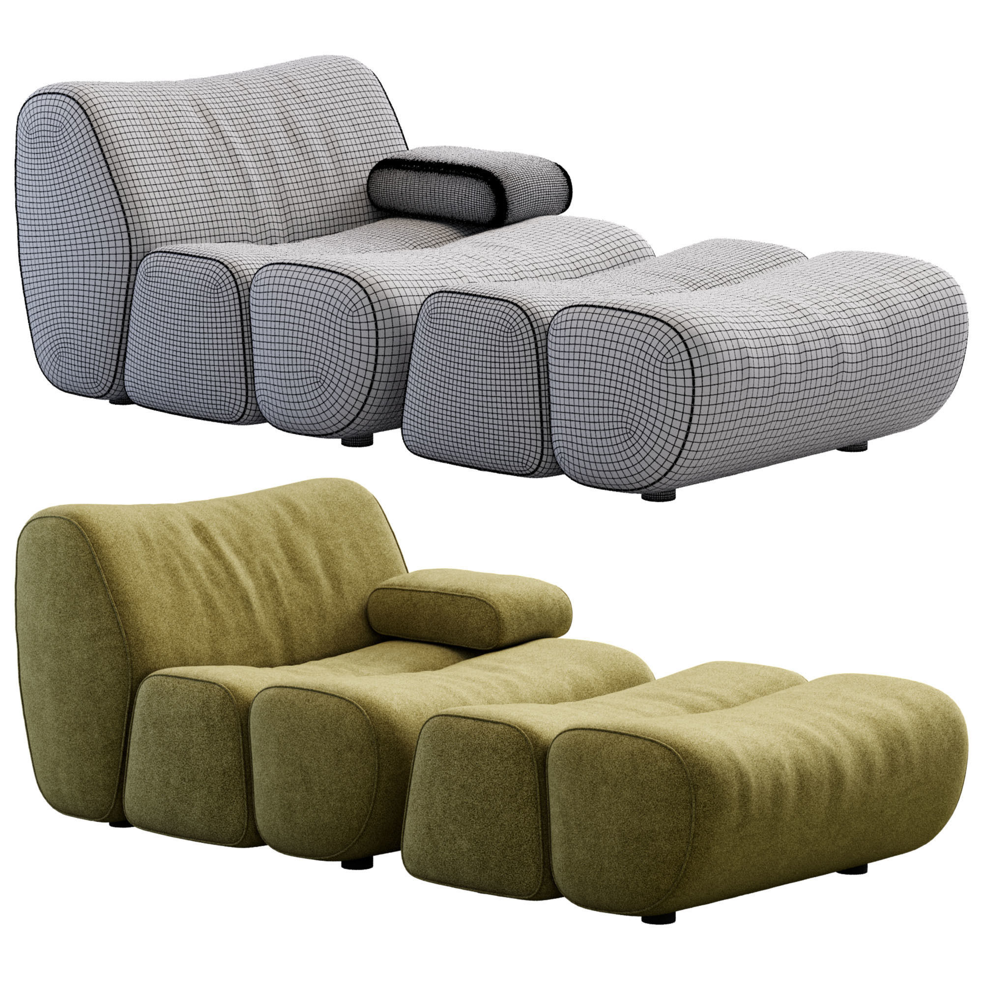 Ernest Armchair By Poliform 3D model_13