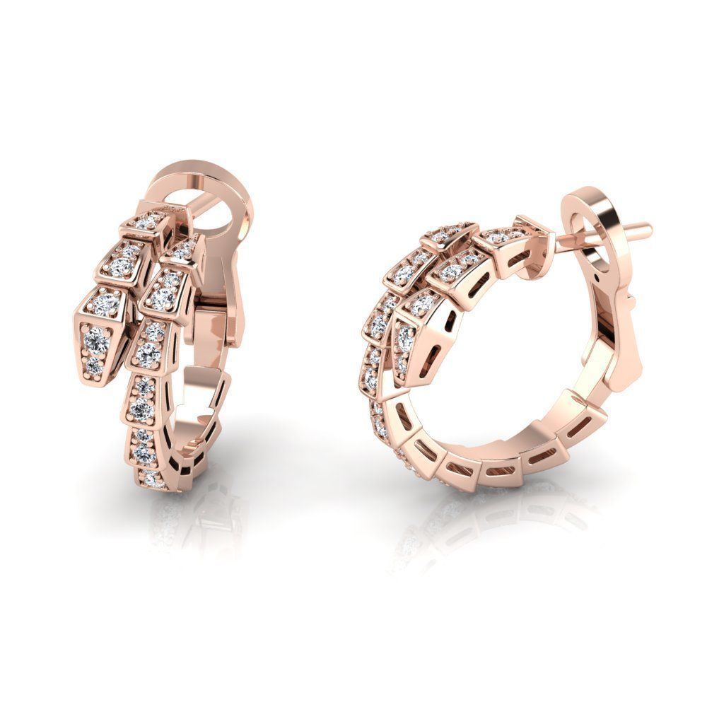 SERPENTI VIPER EARRINGS bulgari 3D print model_5