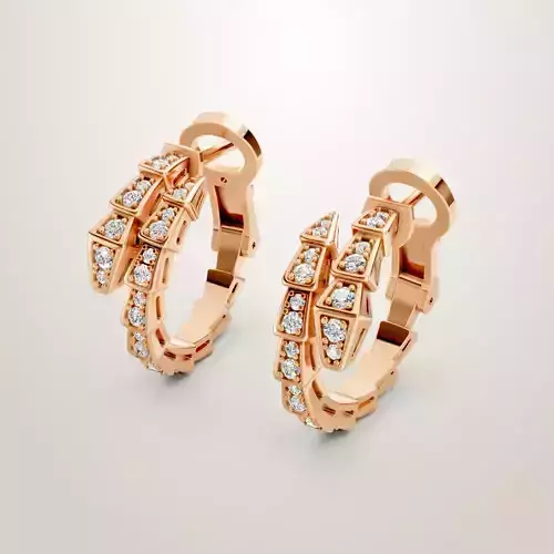 SERPENTI VIPER EARRINGS bulgari 3D print model