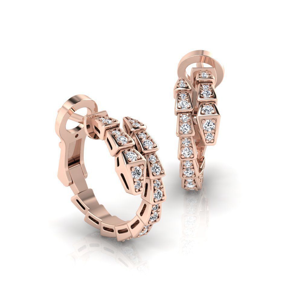 SERPENTI VIPER EARRINGS bulgari 3D print model_6