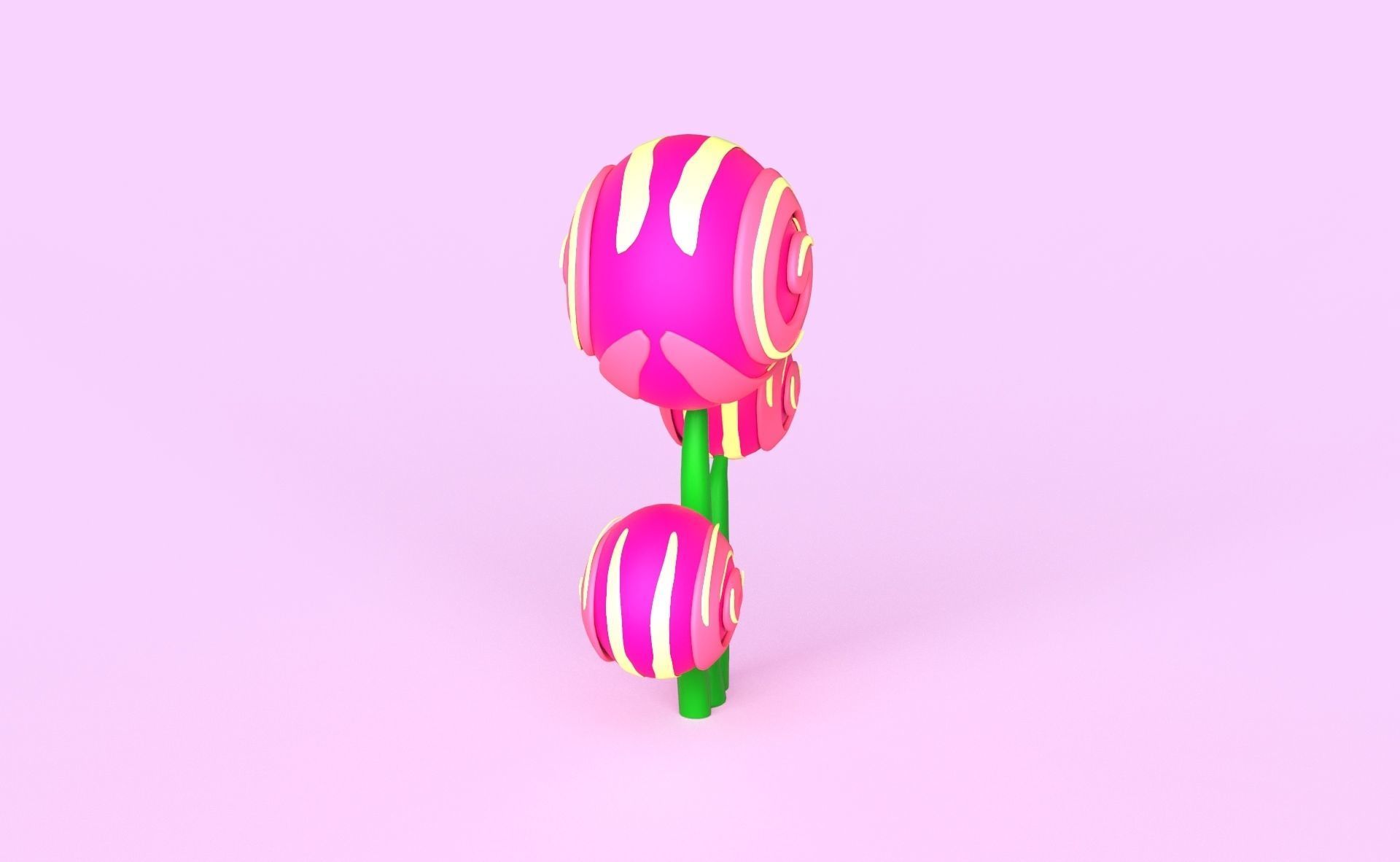 Cartoon Candy Tree 13 Low-poly 3D model_11