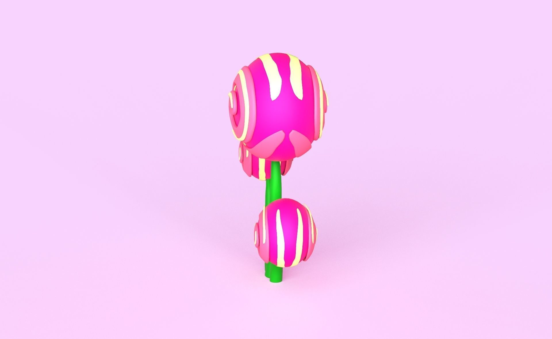 Cartoon Candy Tree 13 Low-poly 3D model_10