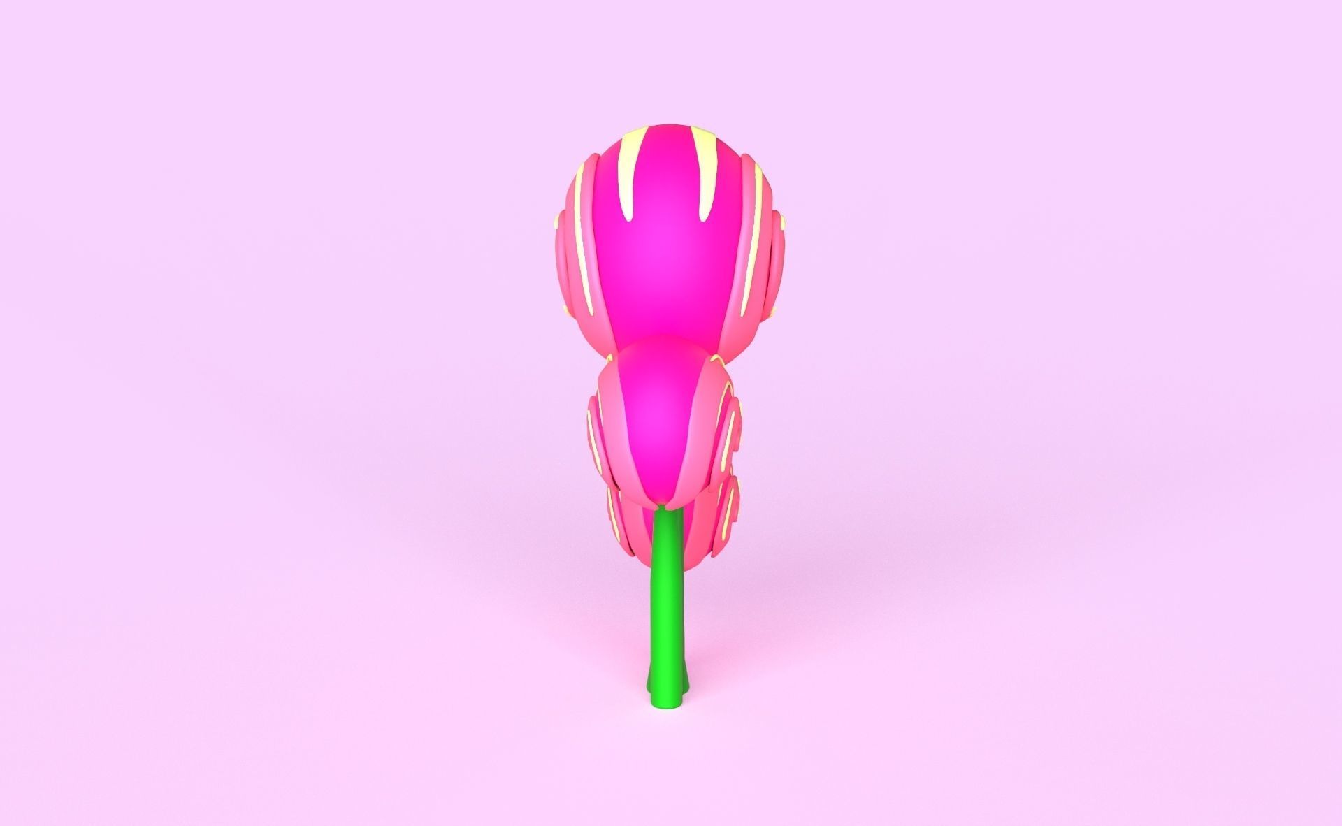 Cartoon Candy Tree 13 Low-poly 3D model_3