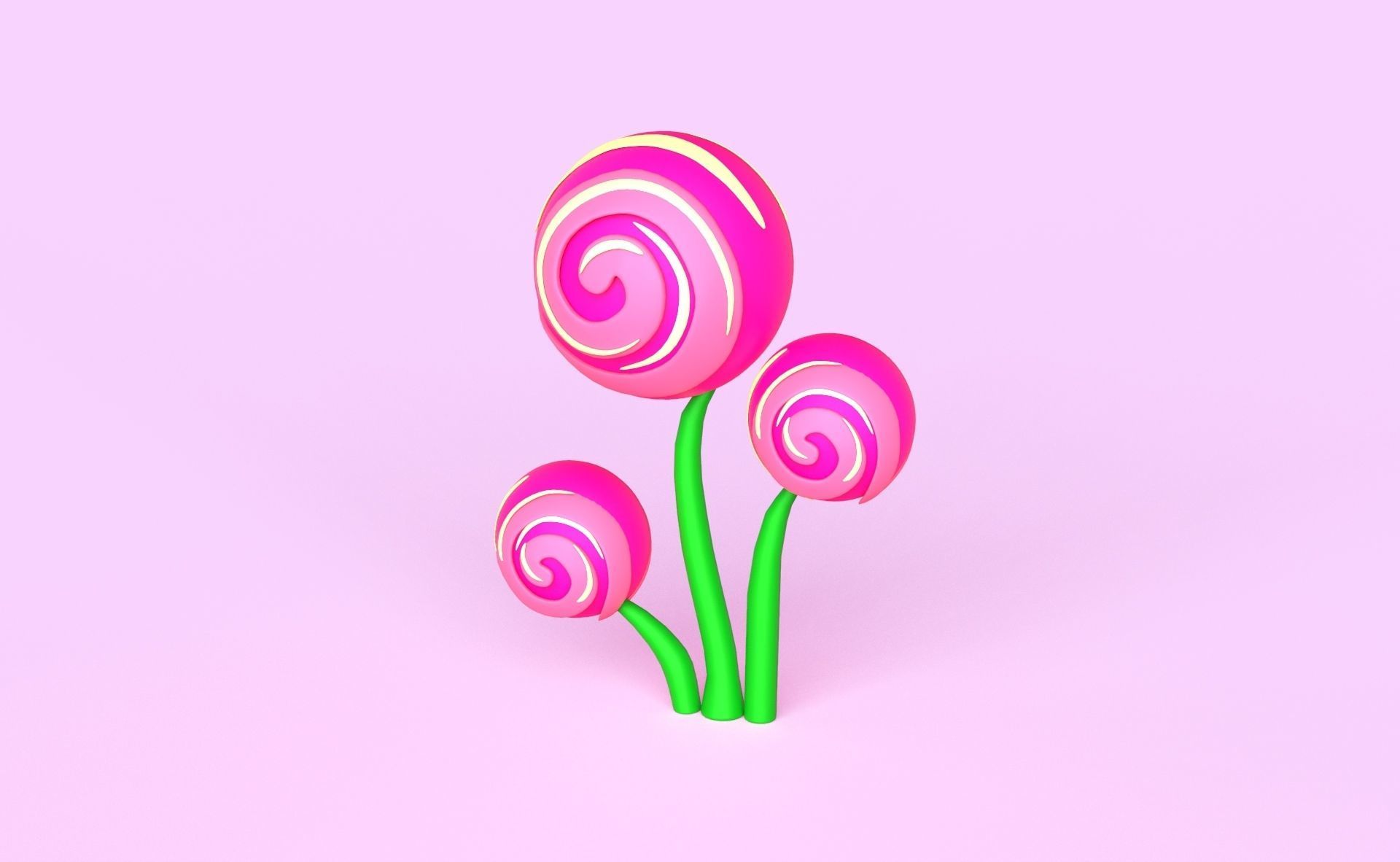 Cartoon Candy Tree 13 Low-poly 3D model_15