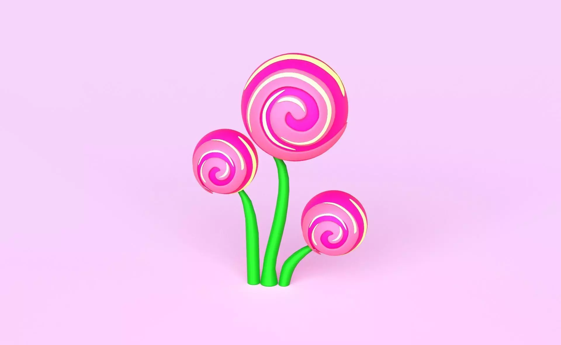 Cartoon Candy Tree 13 Low-poly 3D model_0