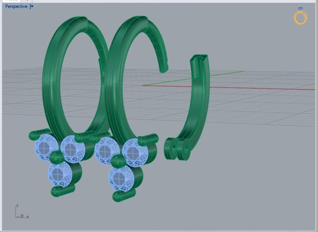 Baby Earring 3D print model_6