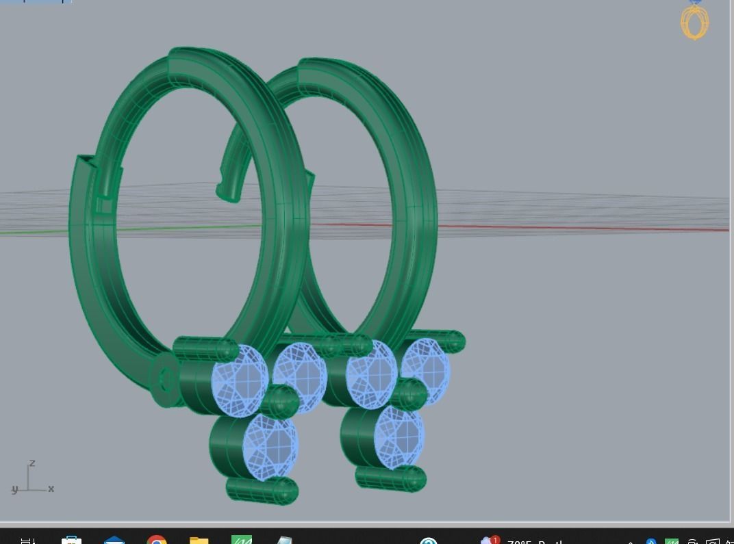 Baby Earring 3D print model_4