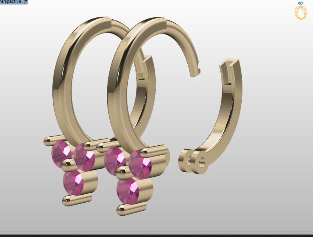 Baby Earring 3D print model_7