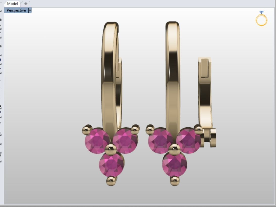 Baby Earring 3D print model_8