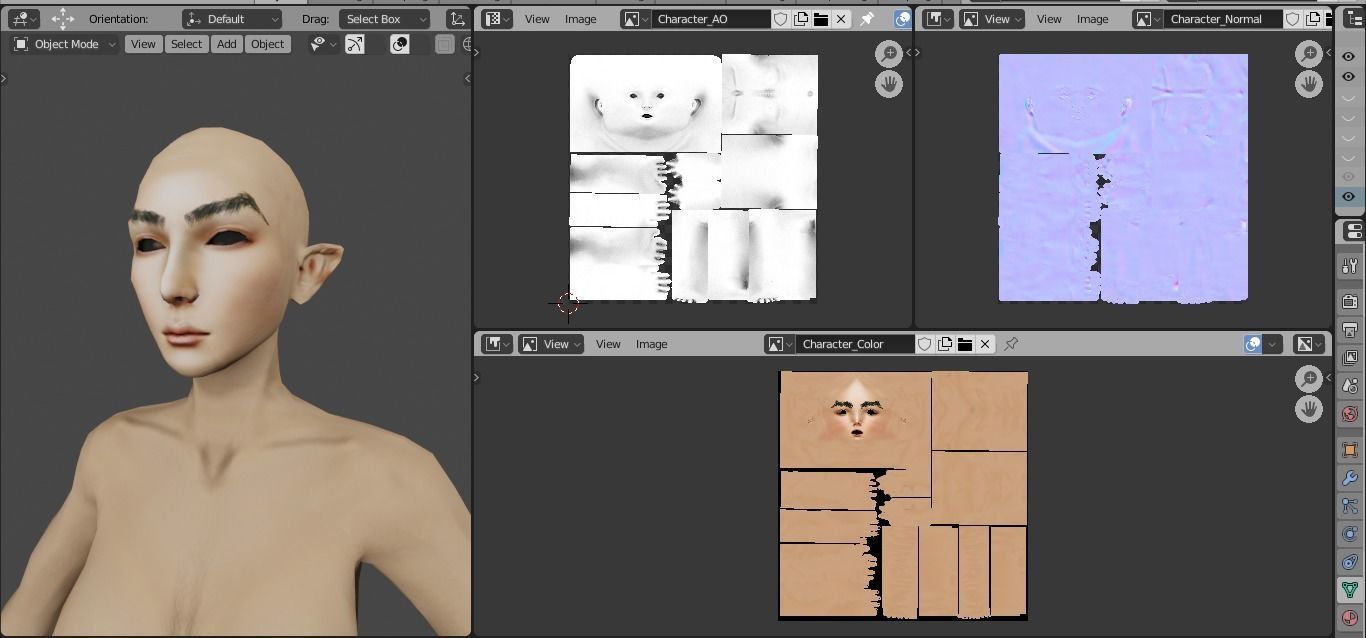 Sorceress of the Elements Game Character Low-poly 3D model_17