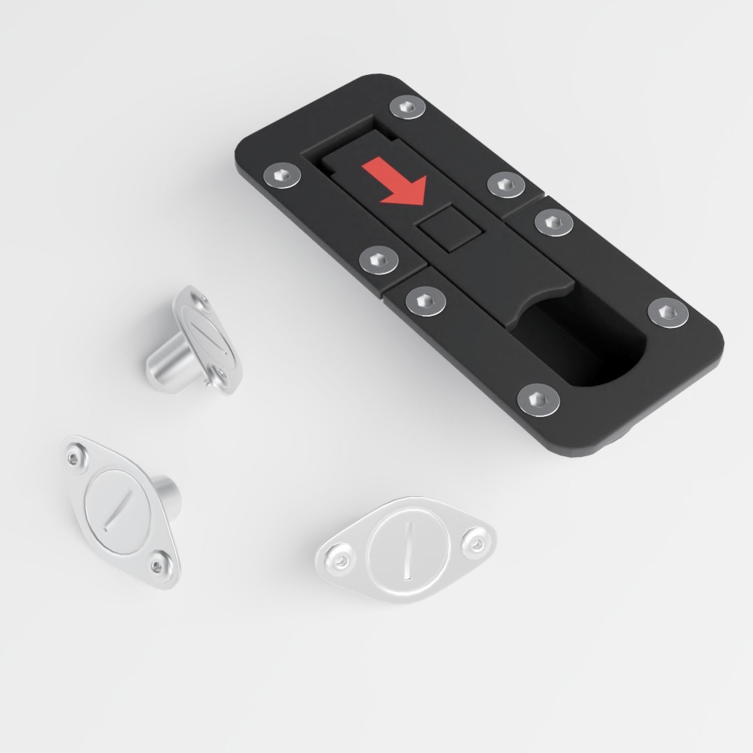Automotive panel latches 3D model_4