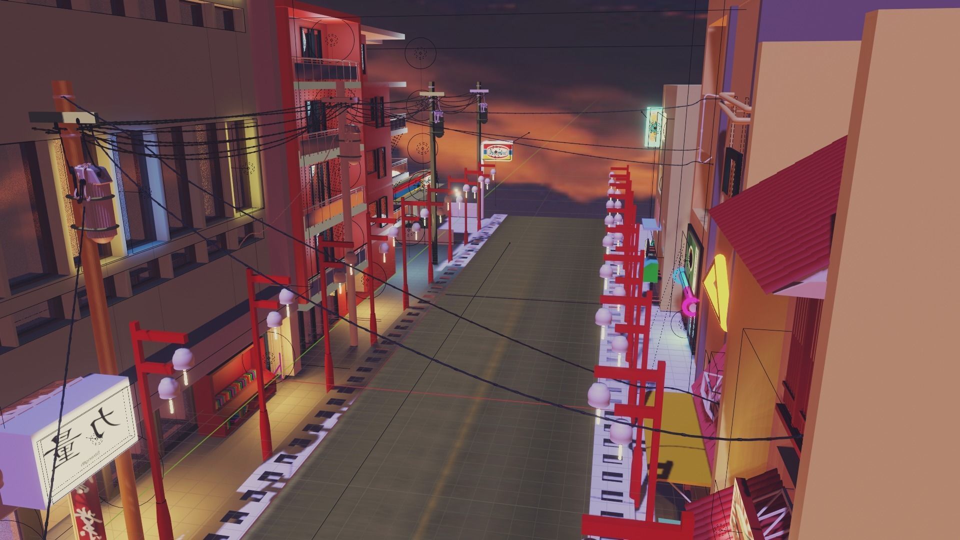 3d model windbreaker city Low-poly 3D model_1