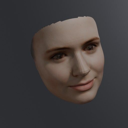 PopFace BaseMesh - Karen Gillan 3D model_4
