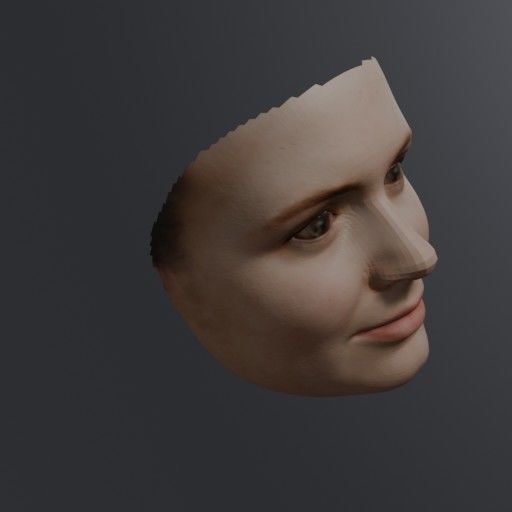 PopFace BaseMesh - Karen Gillan 3D model_5