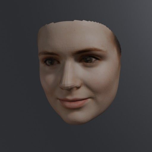 PopFace BaseMesh - Karen Gillan 3D model_3