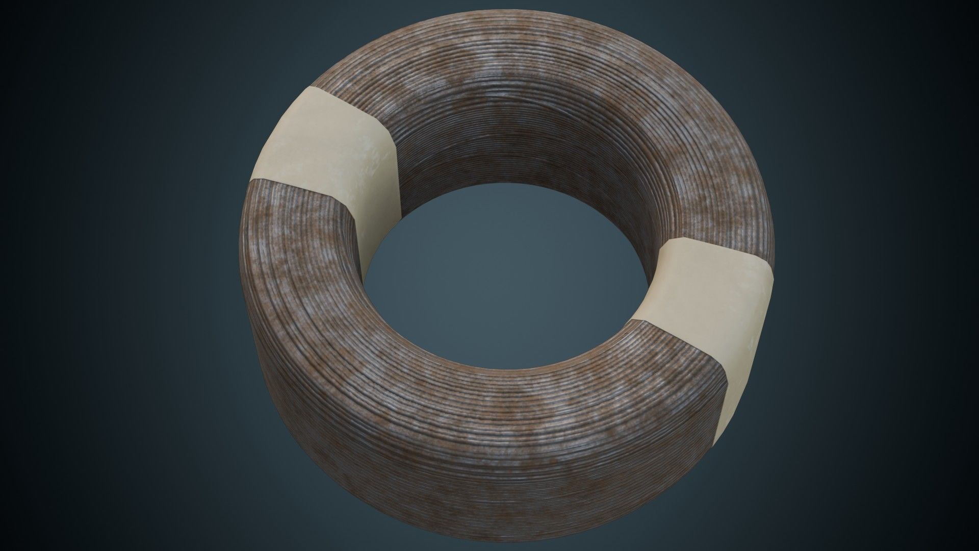 Steel Wire Rope 1B Low-poly 3D model_2