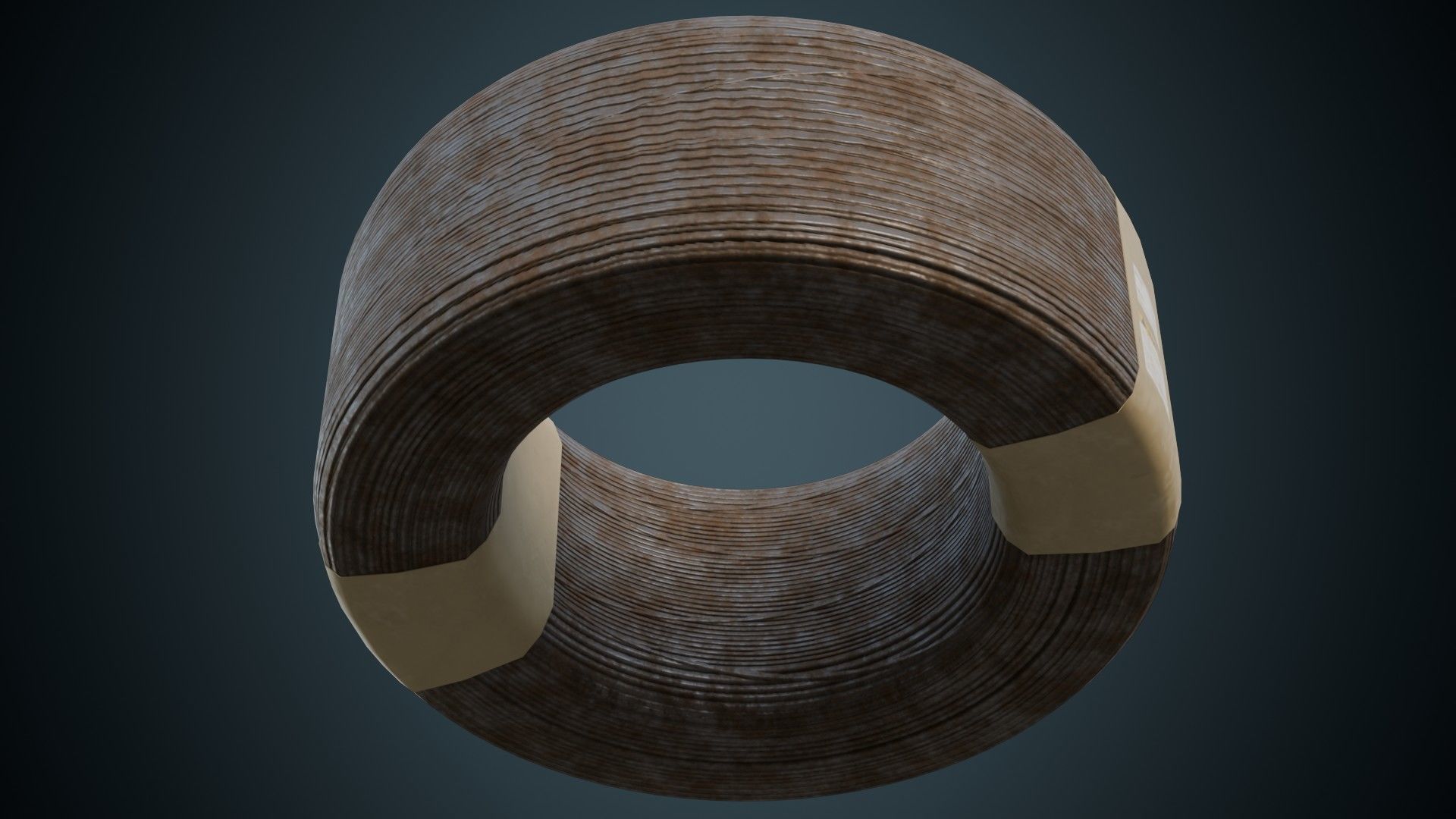 Steel Wire Rope 1B Low-poly 3D model_4