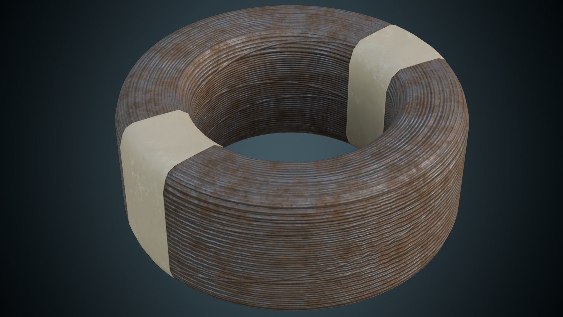 Steel Wire Rope 1B Low-poly 3D model_1