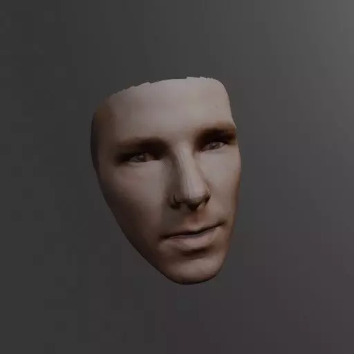 PopFace BaseMesh - Benedict Cumberbatch 3D model_0