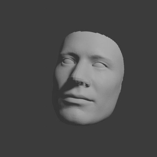 PopFace BaseMesh - Dwayne Johnson 3D model_9