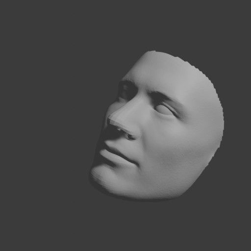 PopFace BaseMesh - Dwayne Johnson 3D model_8