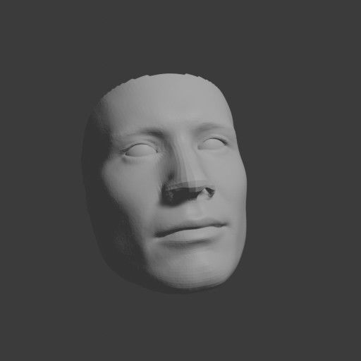 PopFace BaseMesh - Dwayne Johnson 3D model_10