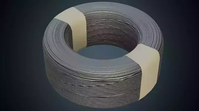 Steel Wire Rope 1 Basic Low-poly 3D model