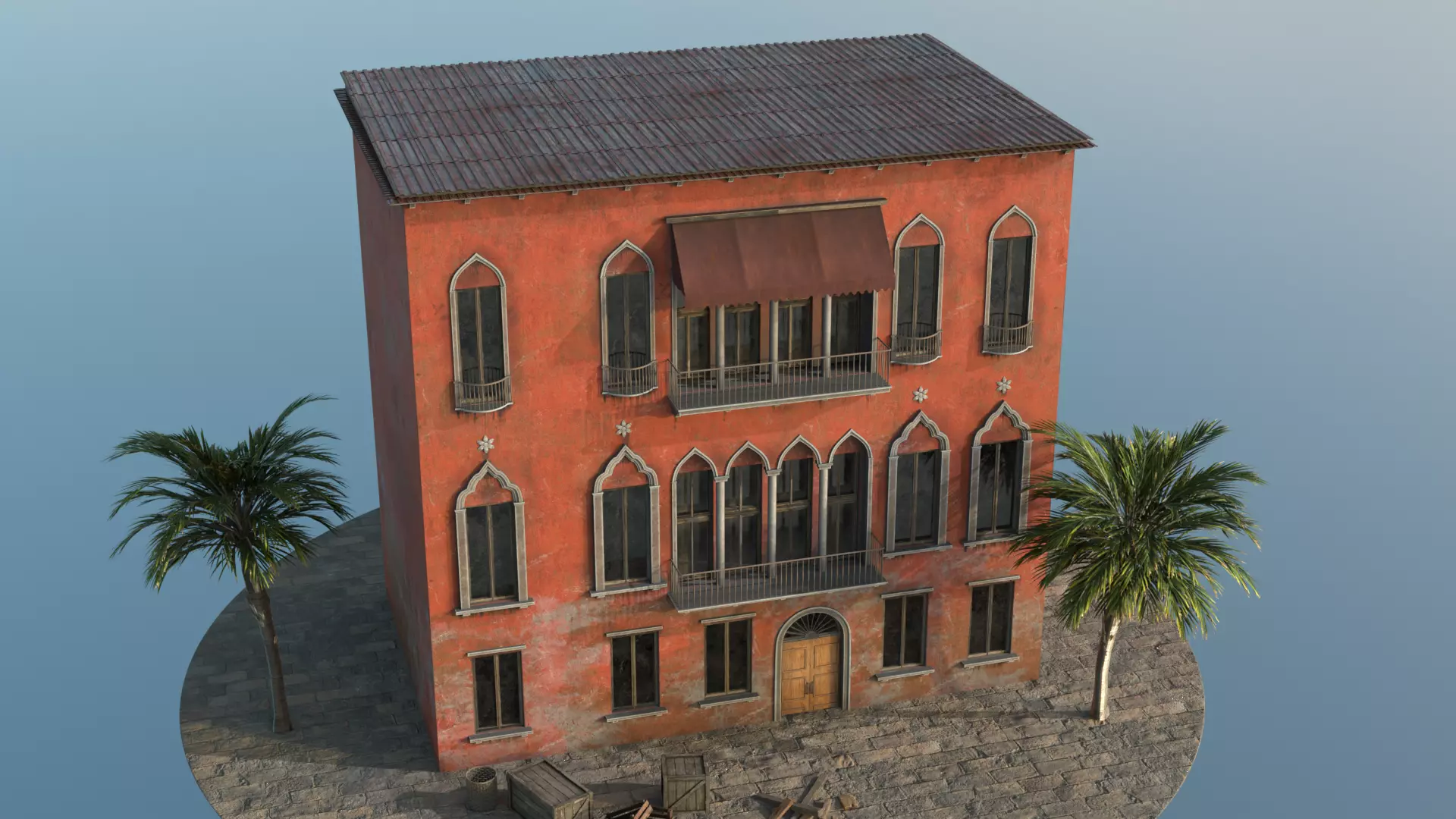 Italian house 3D model_0