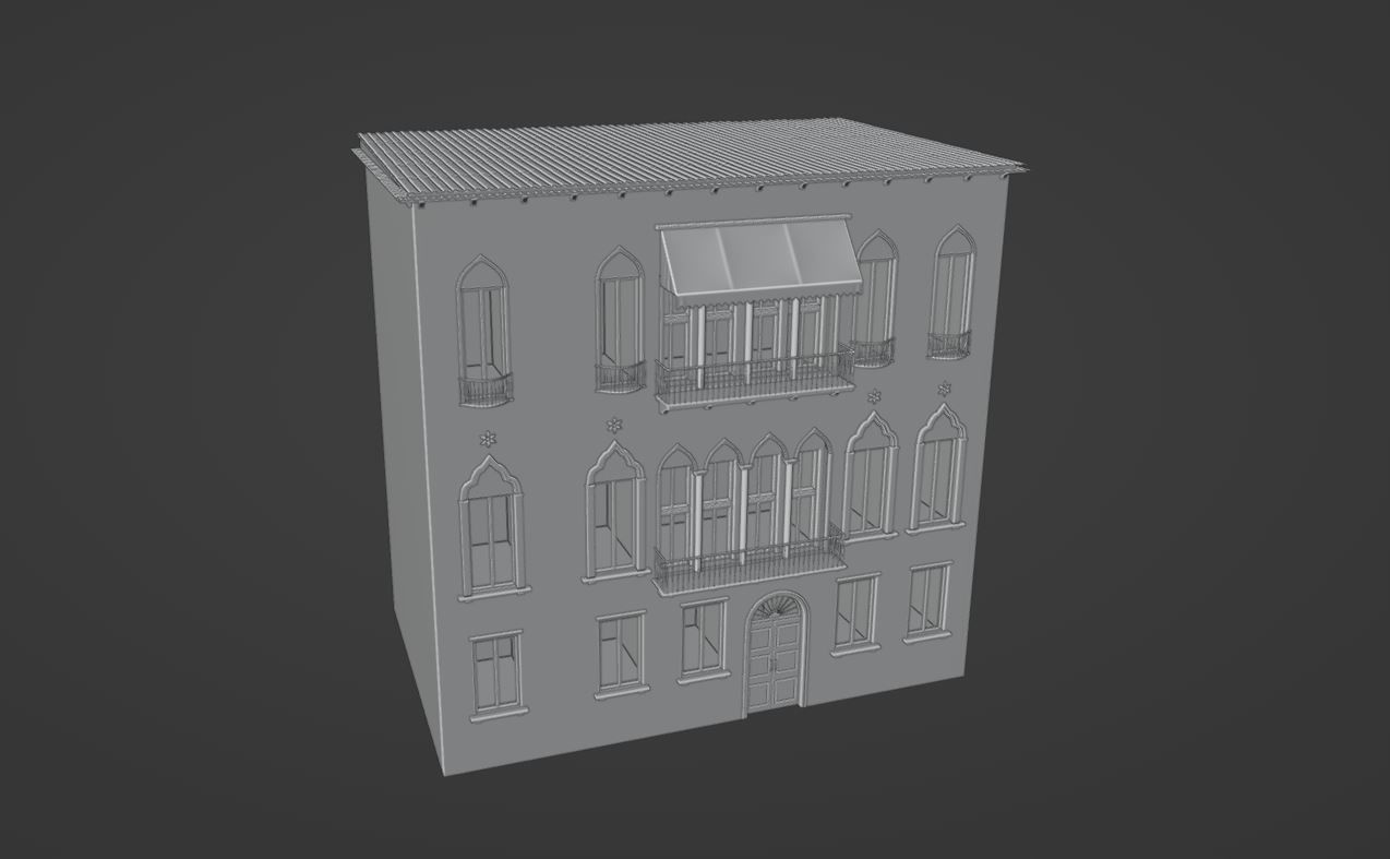 Italian house 3D model_2