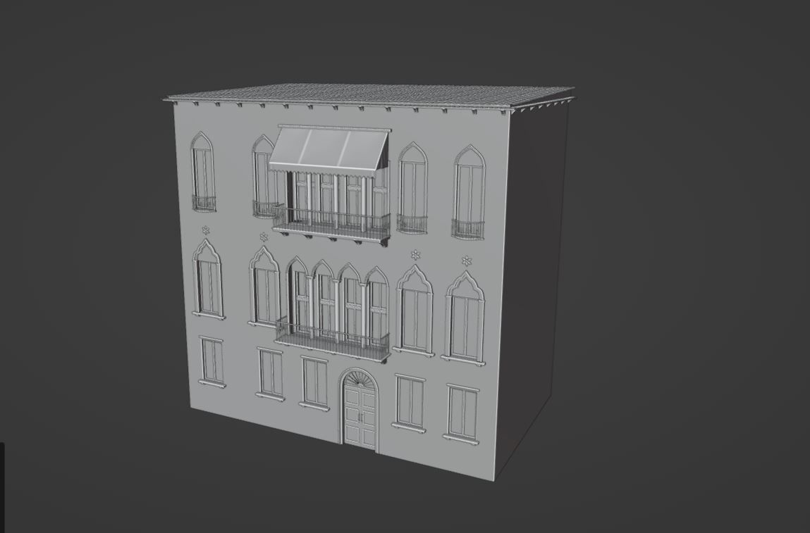 Italian house 3D model_1