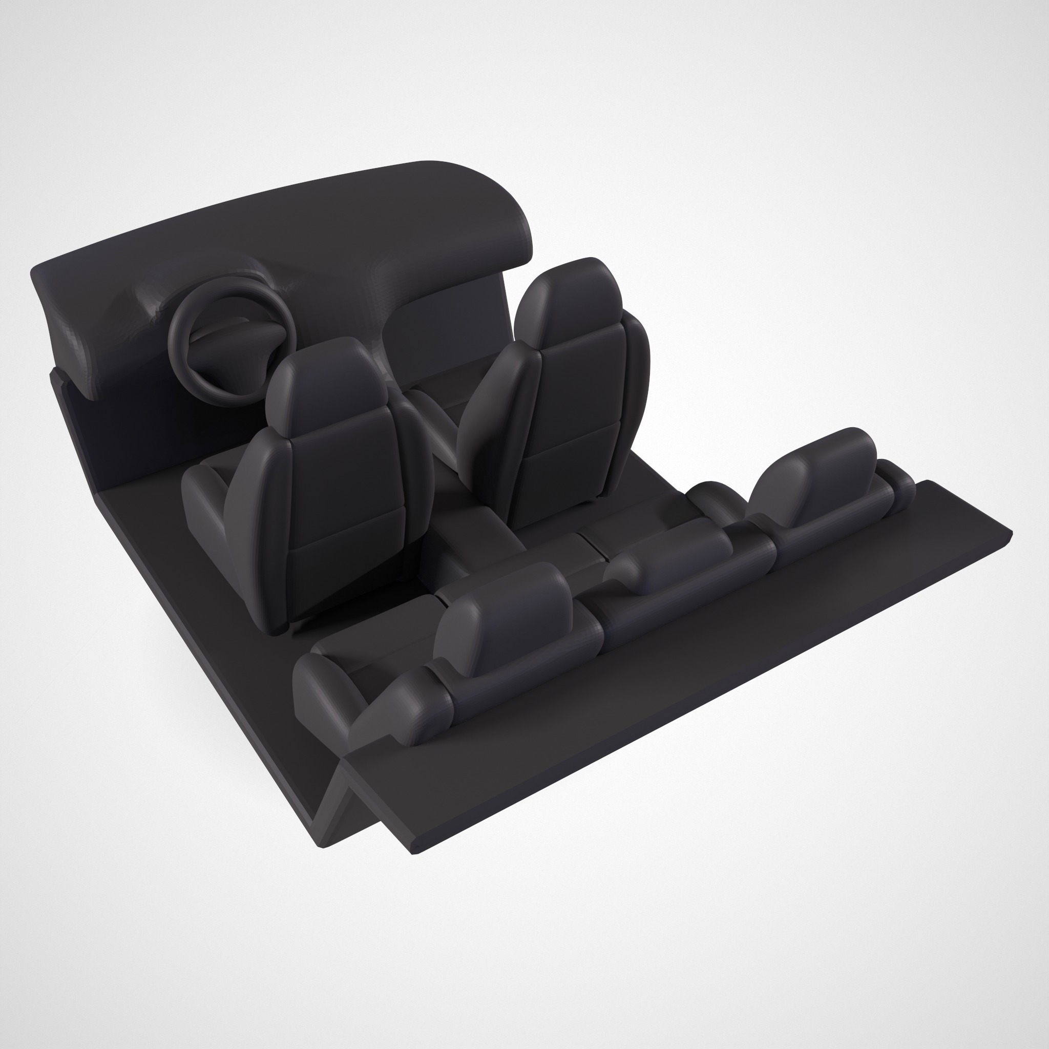 Toyota 4runner 1989 Interior 3D print model_6