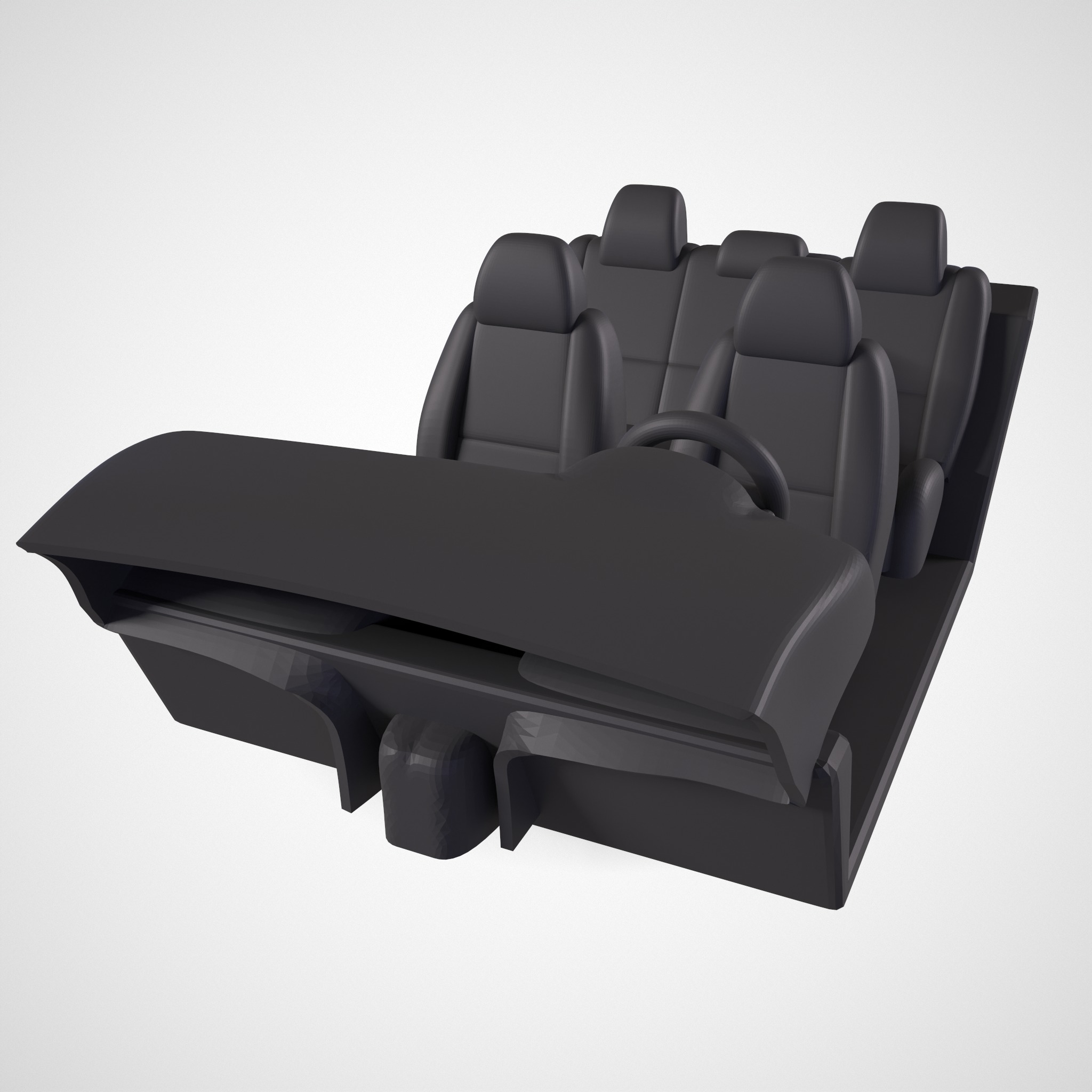 Toyota 4runner 1989 Interior 3D print model_1