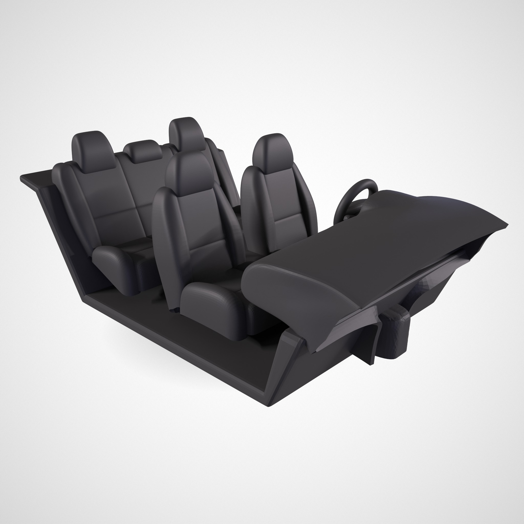 Toyota 4runner 1989 Interior 3D print model_2