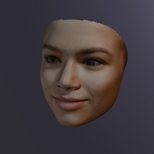 PopFace BaseMesh - Zendaya Coleman 3D model_3