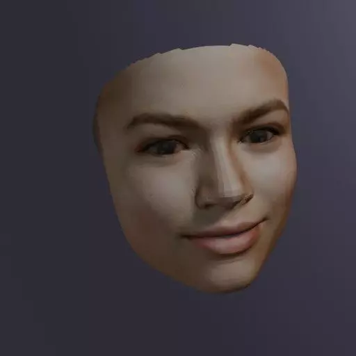 PopFace BaseMesh - Zendaya Coleman 3D model_0