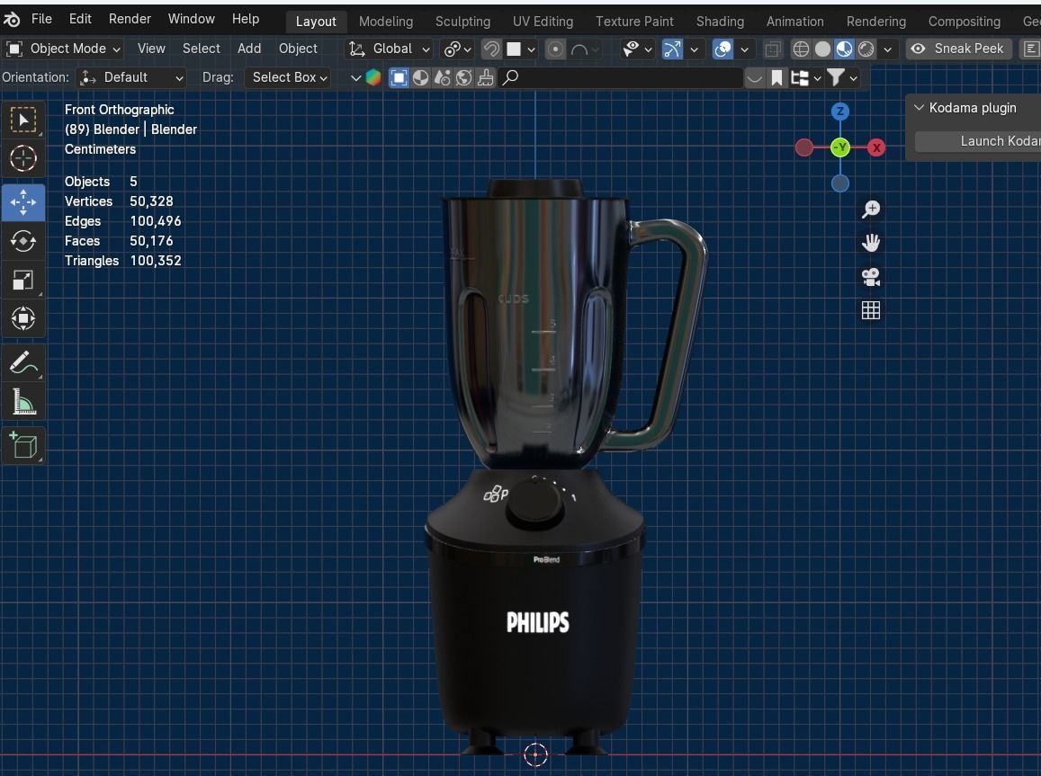 Philips 3000 Series Blender 3D model_4