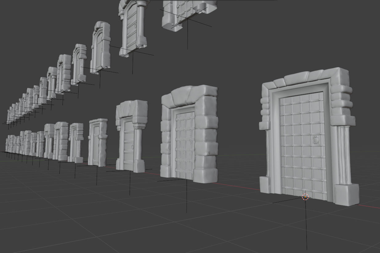 Medieval Doors - 84 Game-Ready Door Asset Pack Low-poly 3D model_5