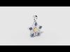 Pendant  form of a five-pointed star with diamonds and sapphires 3D print model_1