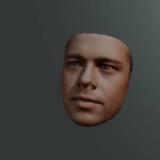 PopFace BaseMesh - Brad Pitt 3D model_3