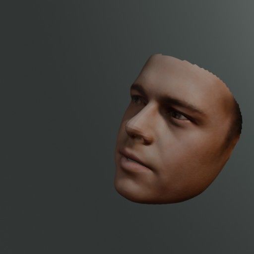 PopFace BaseMesh - Brad Pitt 3D model_2