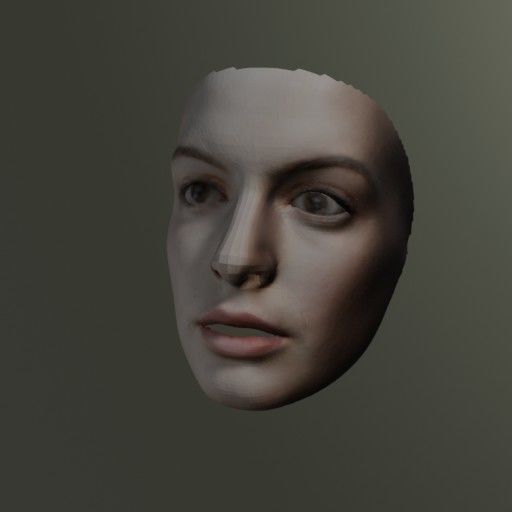 PopFace BaseMesh - Anne Hathaway 3D model_3
