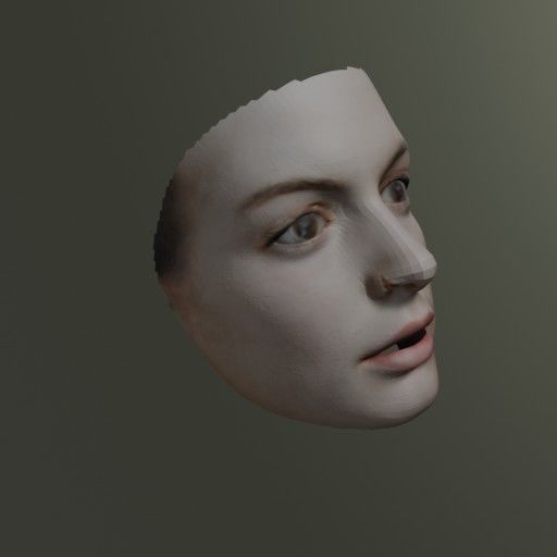 PopFace BaseMesh - Anne Hathaway 3D model_5