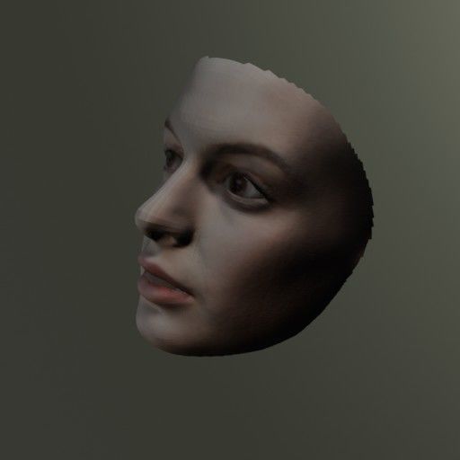PopFace BaseMesh - Anne Hathaway 3D model_2