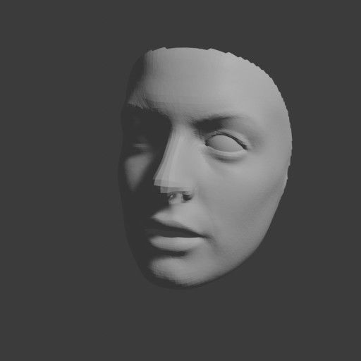 PopFace BaseMesh - Anne Hathaway 3D model_8
