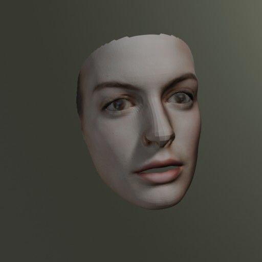 PopFace BaseMesh - Anne Hathaway 3D model_4